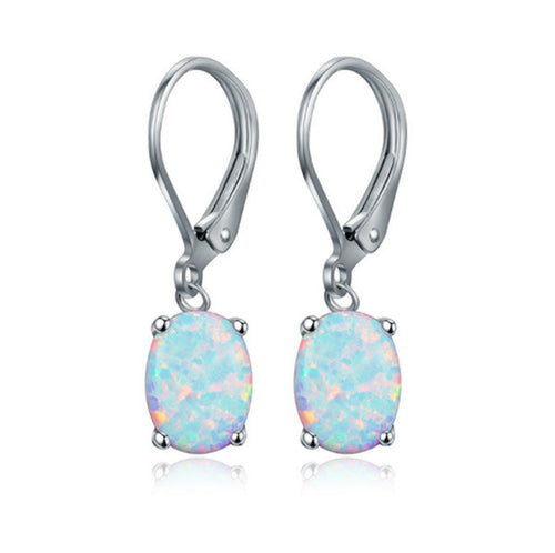 Opal-Embellished Dangle Earrings Bowlift