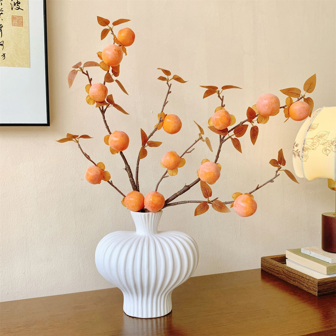 Decorative Faux Peach Blossom Stem