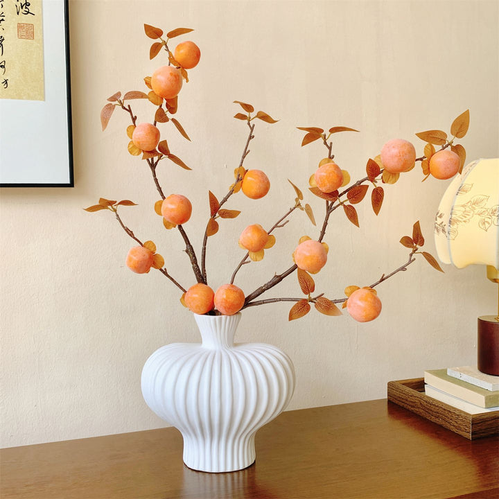 Decorative Faux Peach Blossom Stem