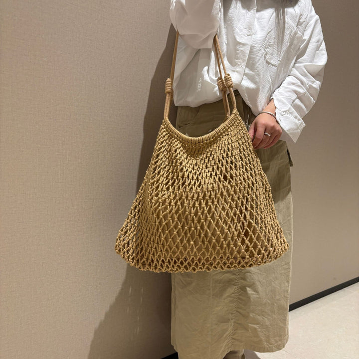 Net tote bag in boho style Bowlift
