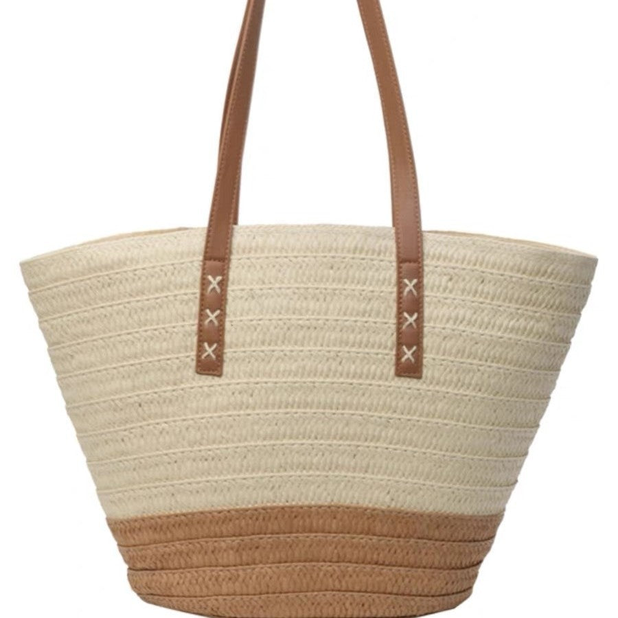 Beach bag with sturdy leather handles Bowlift