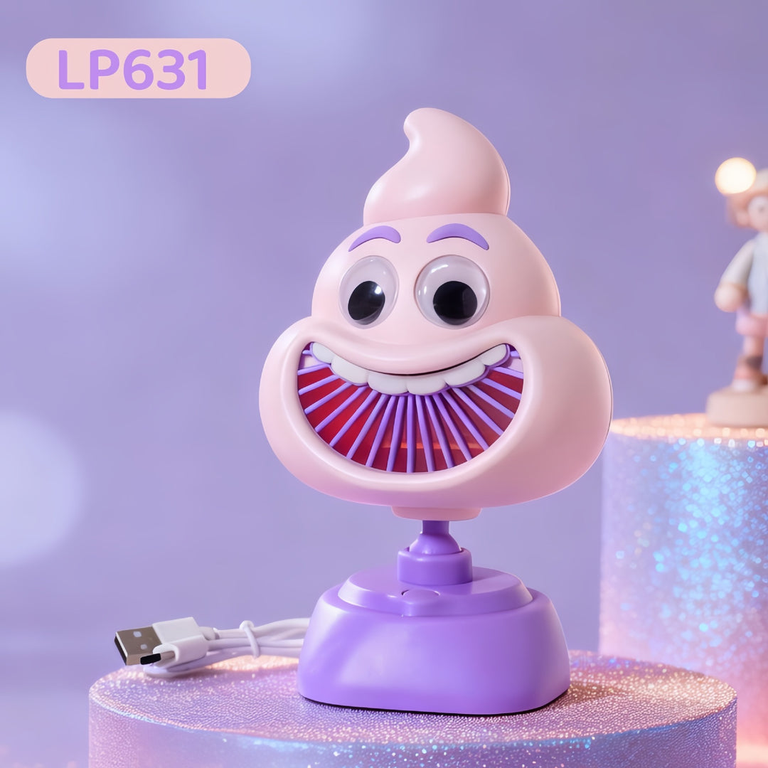 Unisex nan compact USB desk fan in cute reindeer design with adjustable tilt and quiet motor Bowlift
