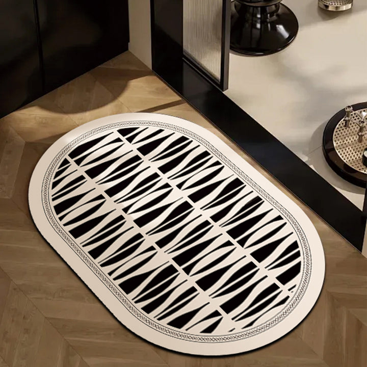 Textured Oval Area Rug