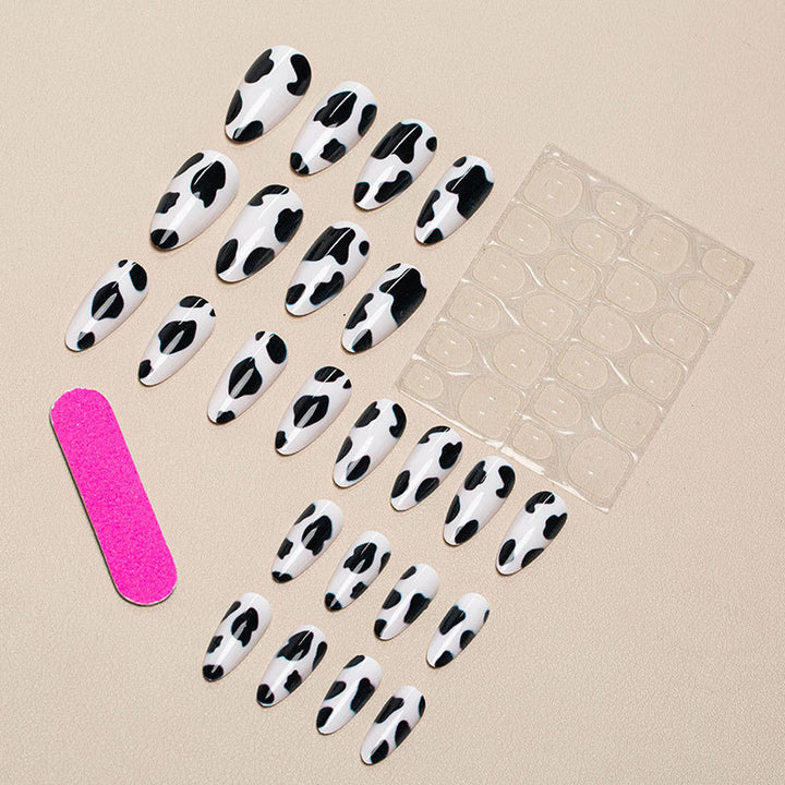 Trendy Cow Print Press-On Nails