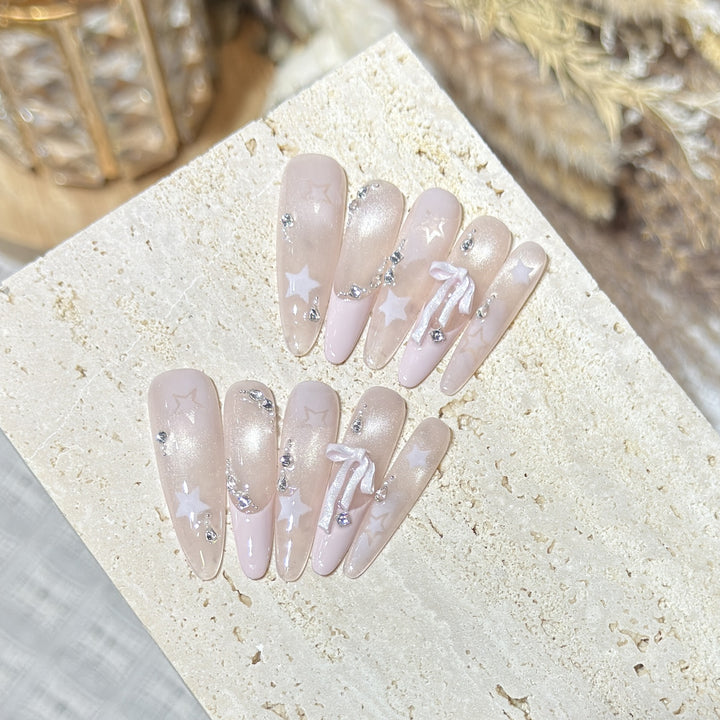 Decorative Starry Ombre Press-On Nails