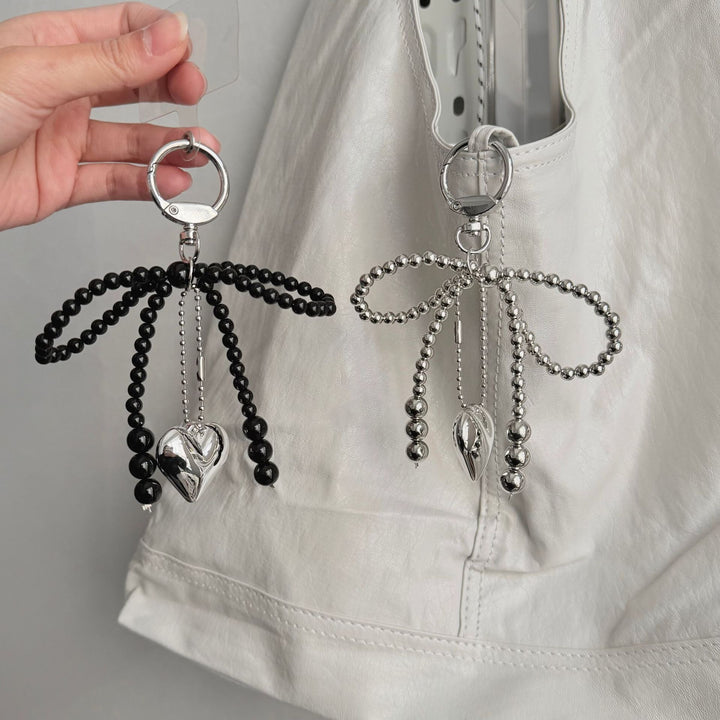 Elegant Beaded Charm Keychain Bowlift