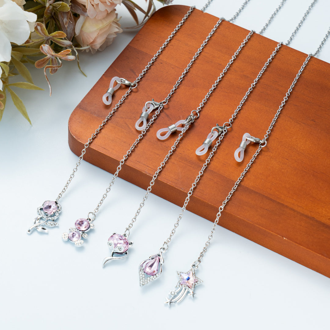 Floral Charm Eyewear Chain Bowlift