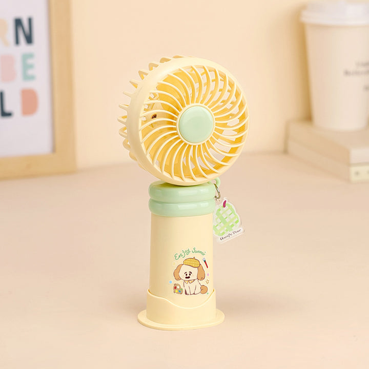 Adorable Cartoon-Themed Rechargeable Fan Bowlift