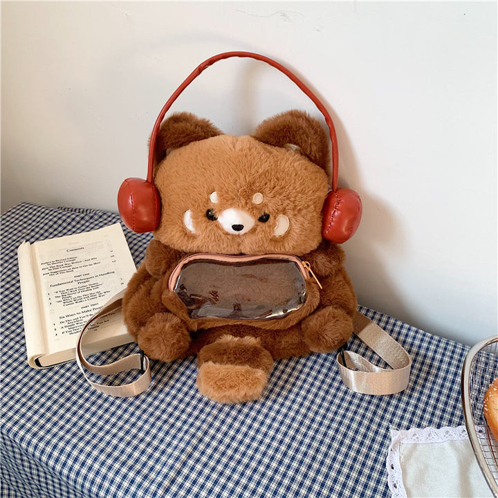 Cute Plush Animal-Themed Backpack Bowlift