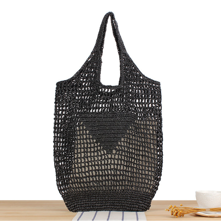 Hand-knotted net tote bag Bowlift