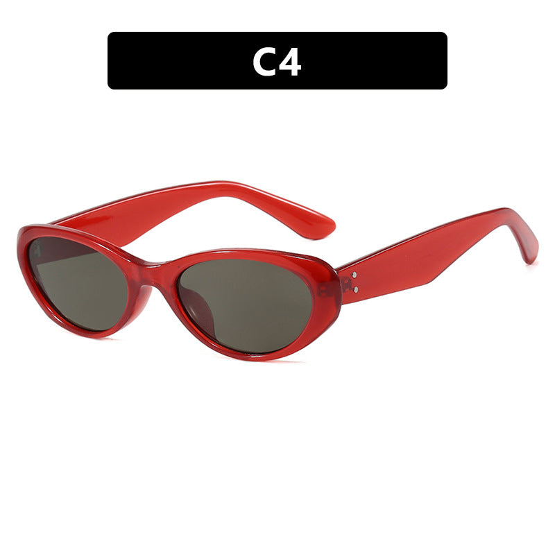 Women's fashionable Cat-Eye sunglasses with high-quality plastic frame and UV protection Bowlift