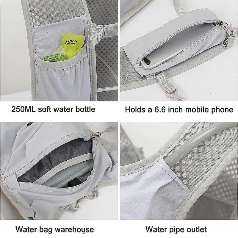 Sporty Hydration Backpack with Breathable Mesh Inserts Bowlift