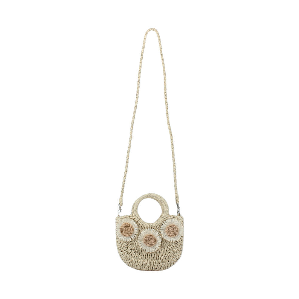 Handwoven shoulder bag with decorative elements Bowlift