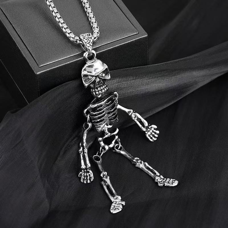 Skeleton Pendant Necklace Bowlift