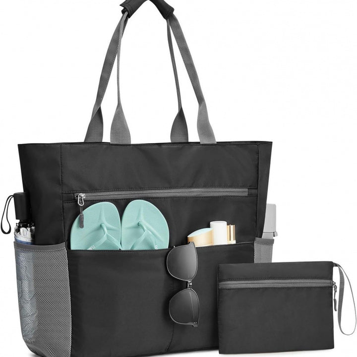 Spacious Multi-Pocket Beach Tote Bowlift