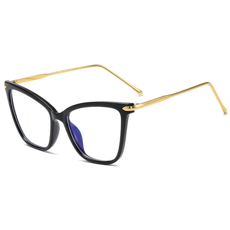 Women Cat-Eye Glasses with filigree Metal Frame Bowlift
