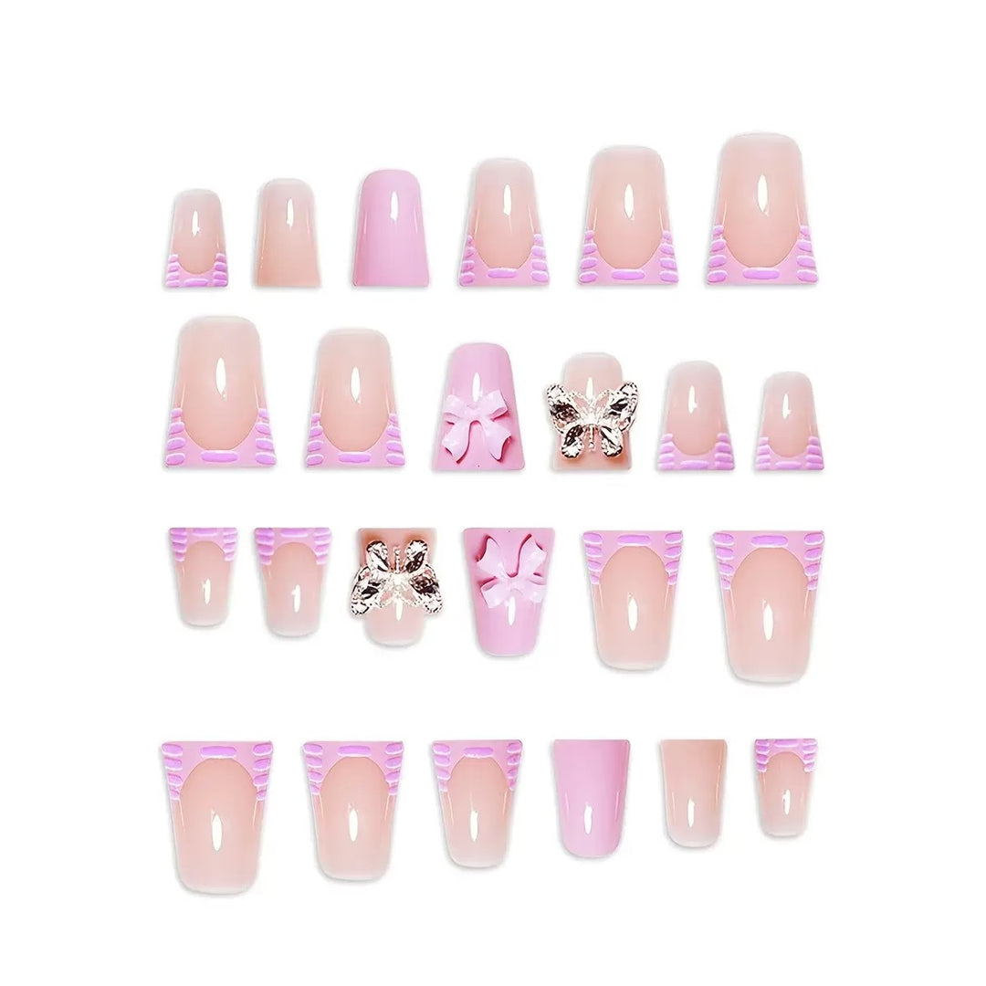 3D Floral Press-On Nail Art Set Bowlift