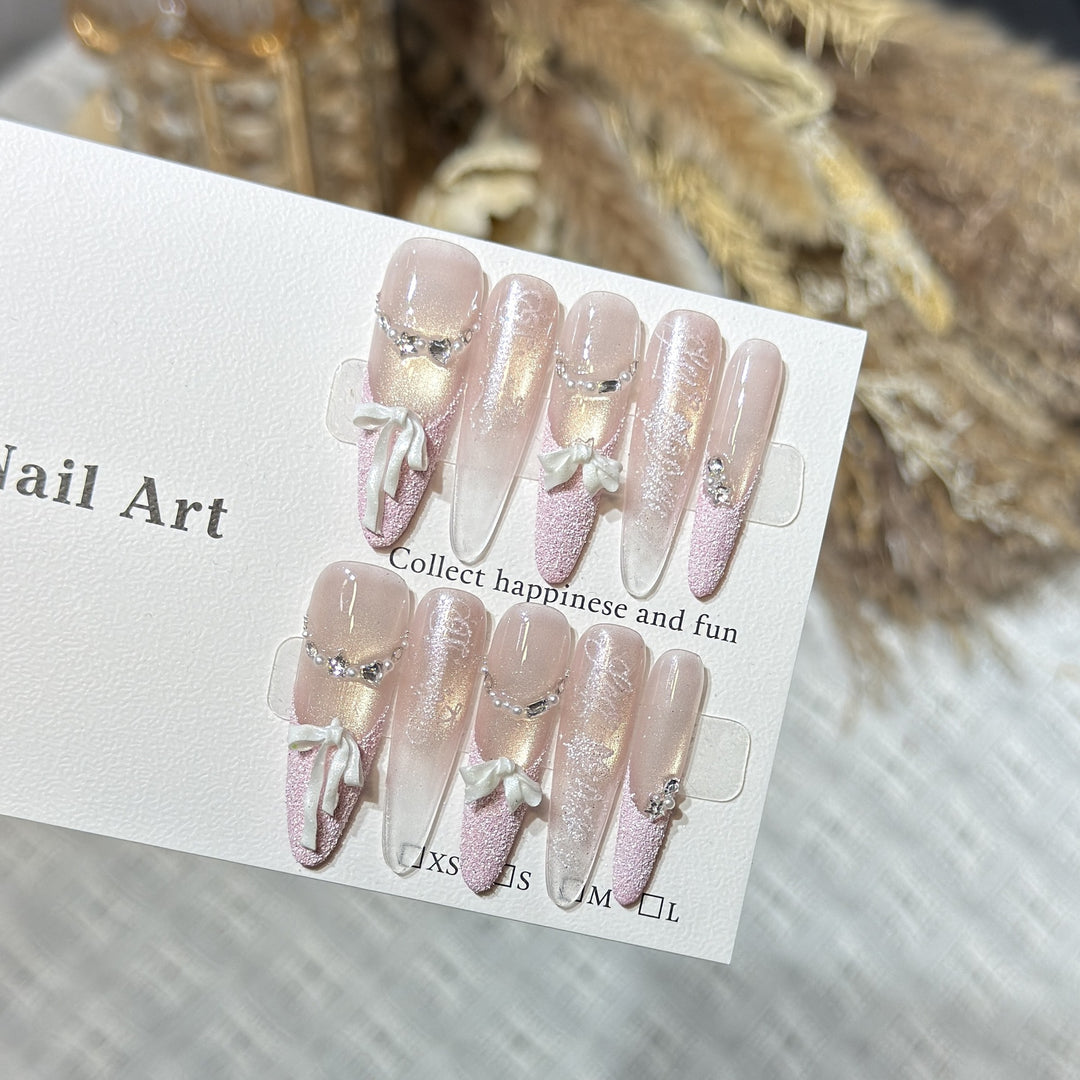 Elegant Stiletto Nail Art Extensions Bowlift