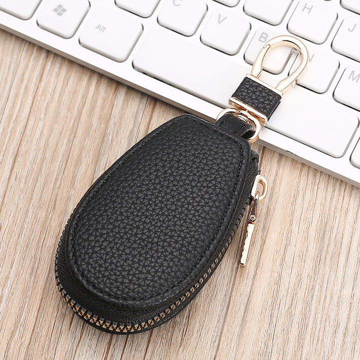 Compact Textured Keychain Wallet