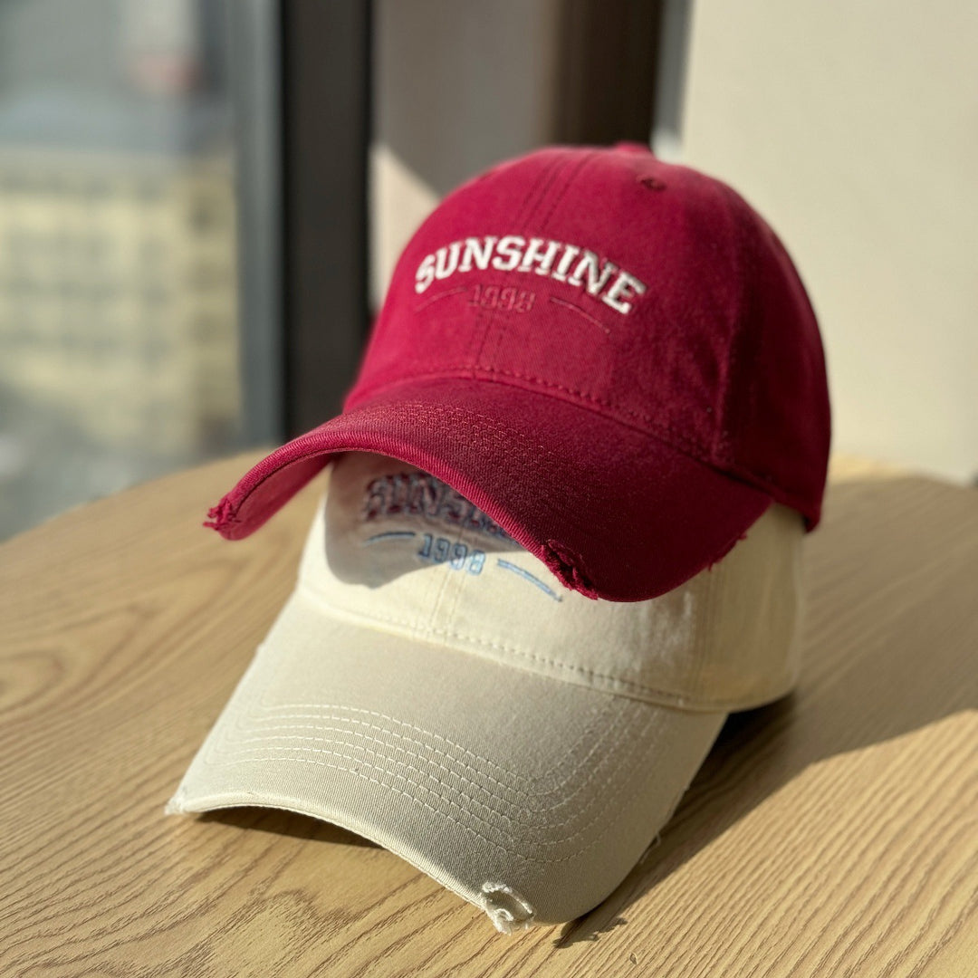 Women's Casual Distressed Baseball Cap Bowlift