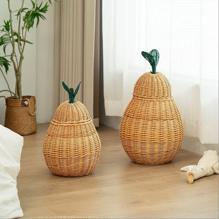 Decorative Apple-Shaped Storage Basket Bowlift