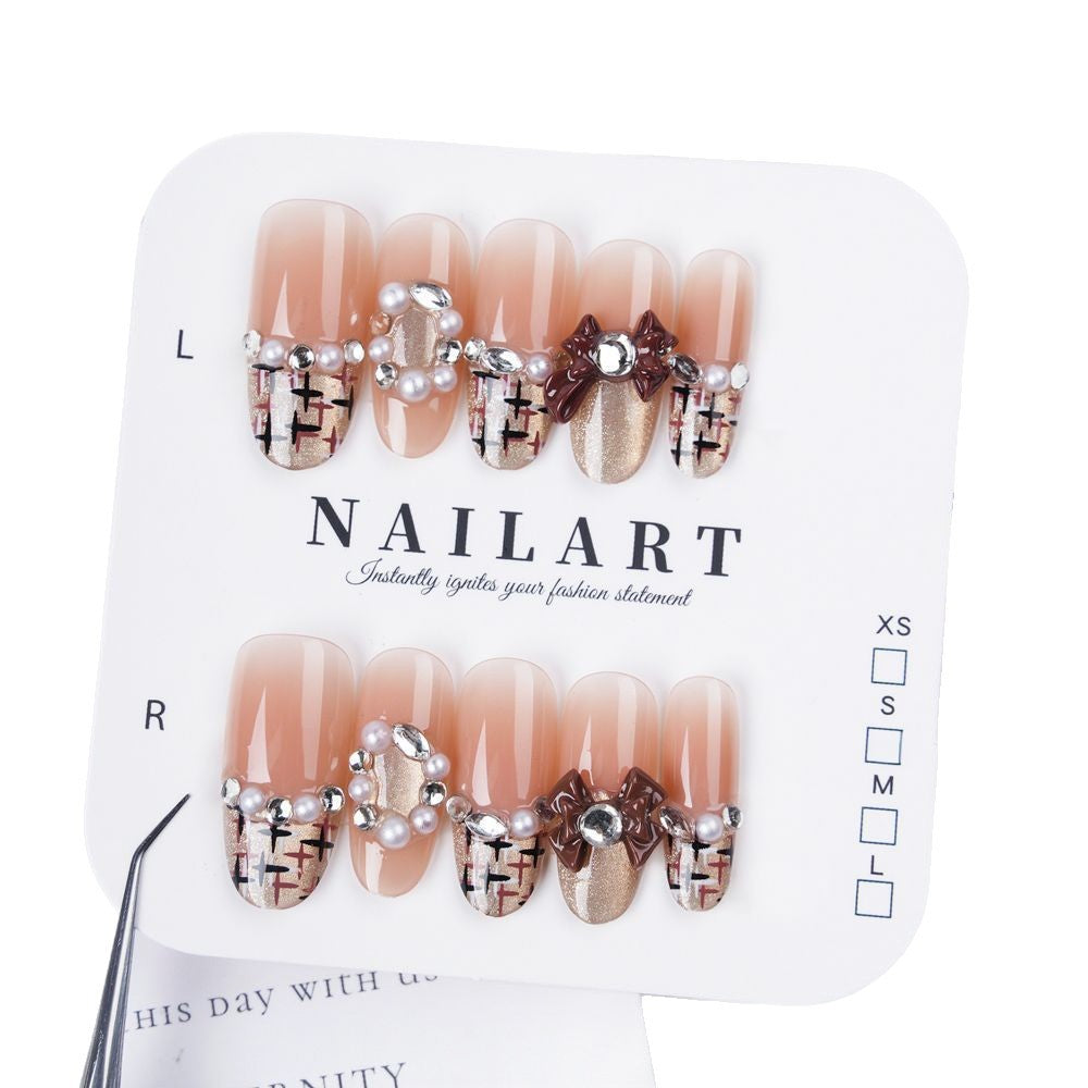 Decorative Press-On Nail Art Set Bowlift 1787395120