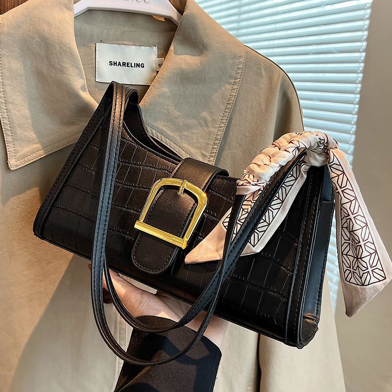 Crocodile-Embossed Mini Crossbody Handbag Bowlift