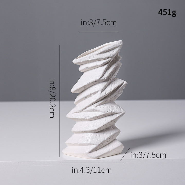 Abstract Textured Ceramic Sculpture Bowlift