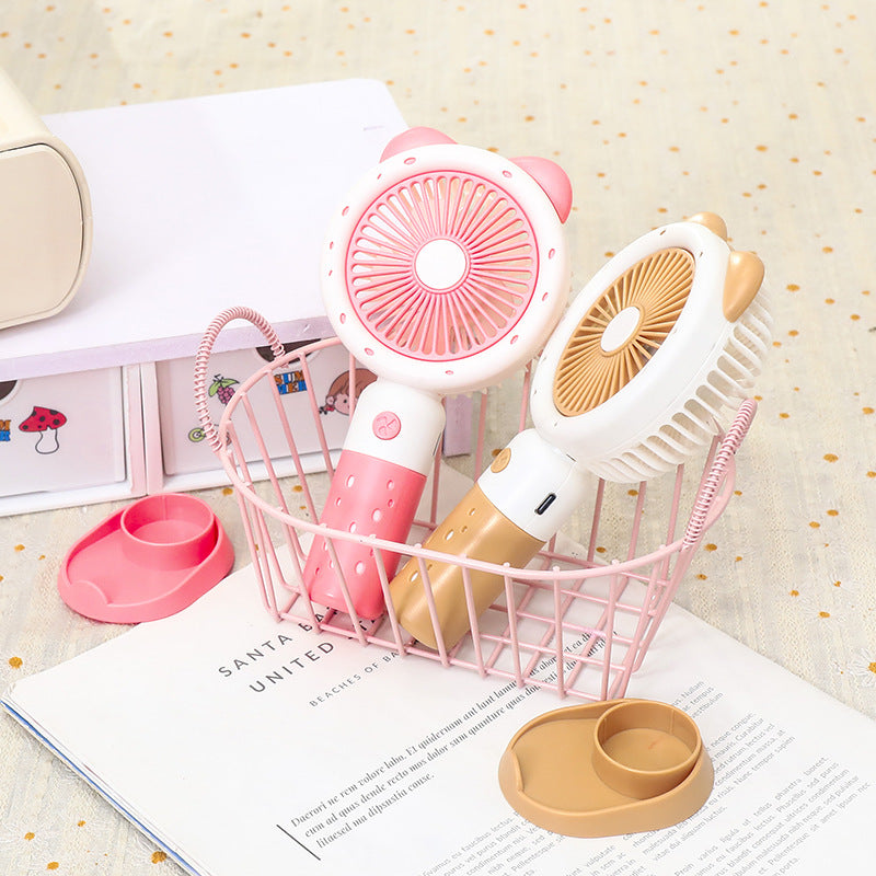 Portable Hand Fan with Animal Design Bowlift