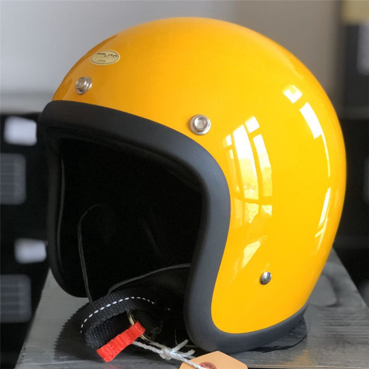 Classic Cruiser Motorcycle Safety Helmet Bowlift