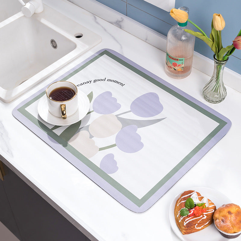 Decorative Kitchen Counter Protector Mat Bowlift
