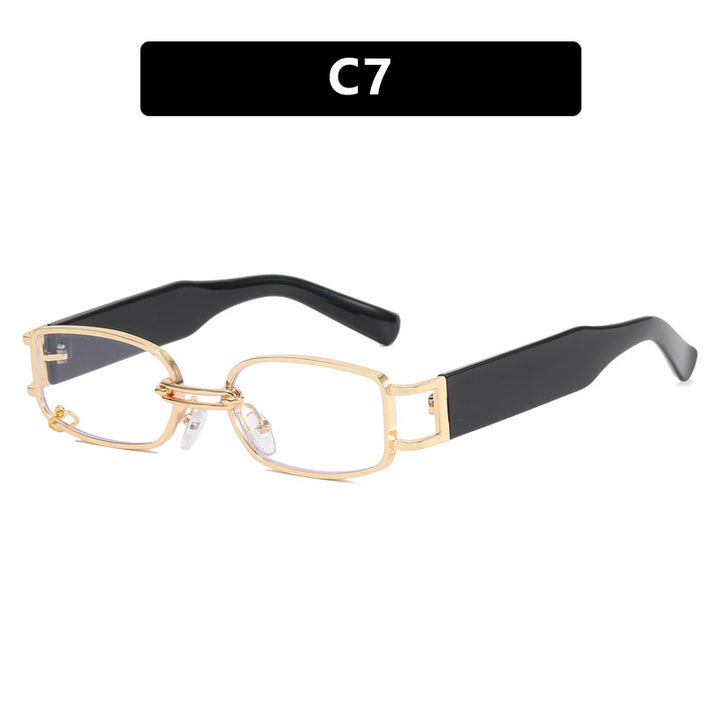 Women's fashionable sunglasses with innovative rectangular design and elegant metal accents Bowlift