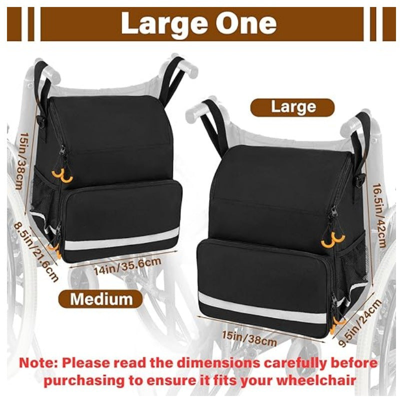 Practical Organizer Bag for Wheelchairs Bowlift