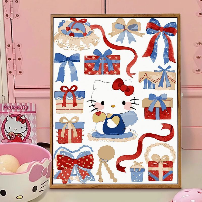Hello Kitty-Themed Illustration Canvas Art Bowlift