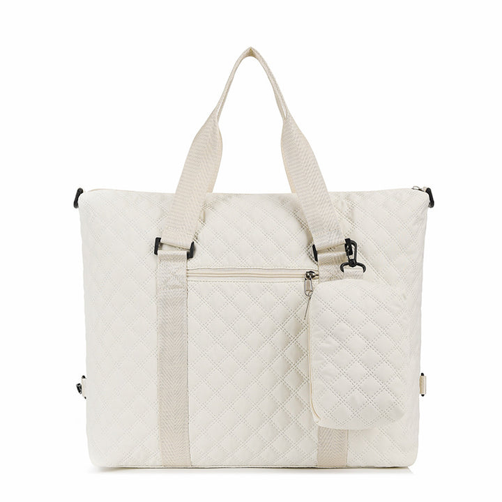 Multi-Functional Quilted Travel Duffle Bag Bowlift