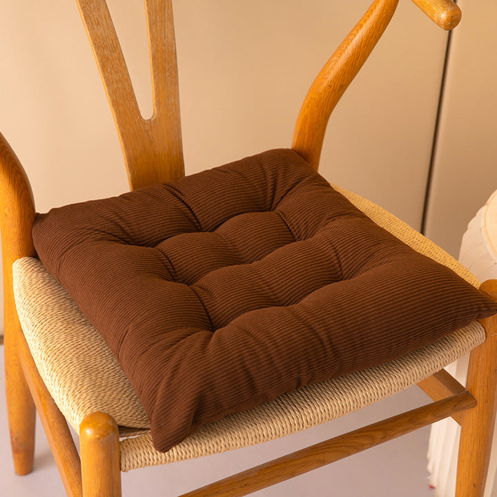 Tufted corduroy seat cushion with high-density polyester fill and anti-slip backing Bowlift