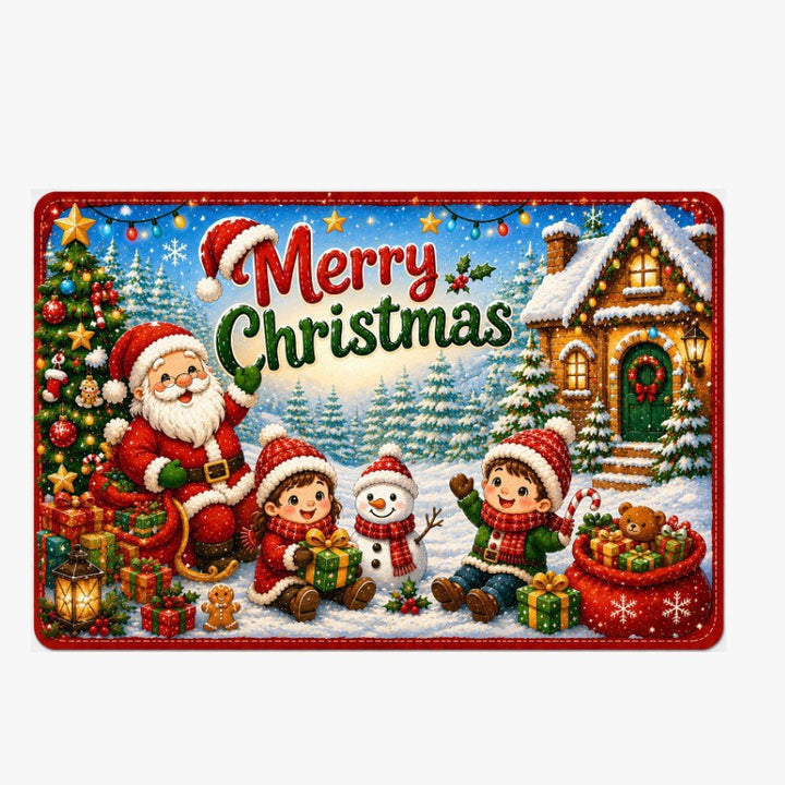 Christmas-Themed Decorative Floor Mat Bowlift