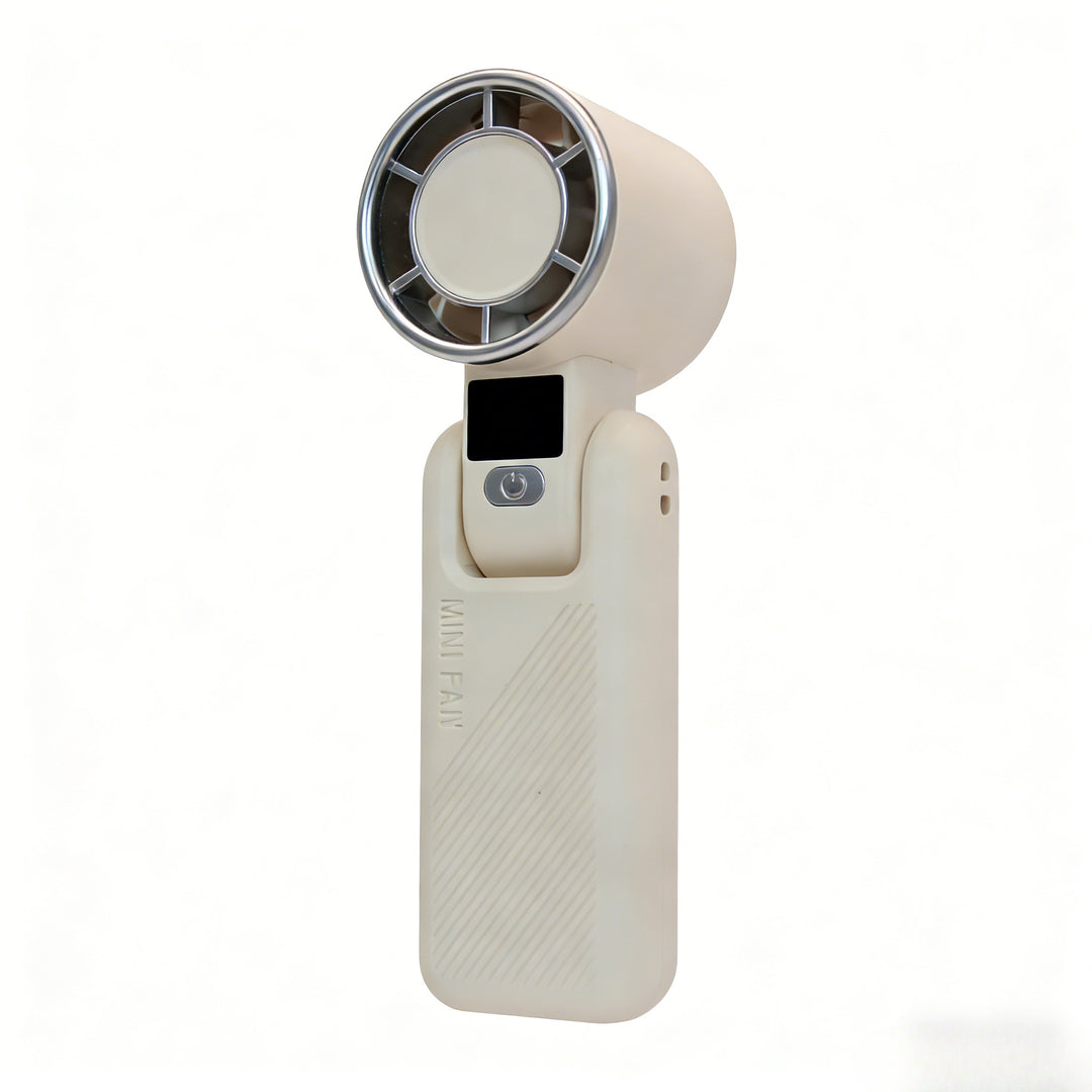 Women Portable Mini Fan with LCD Display Bowlift