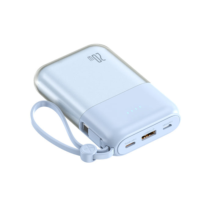Portable power bank with powerful fast charging cable and integrated LED display Bowlift