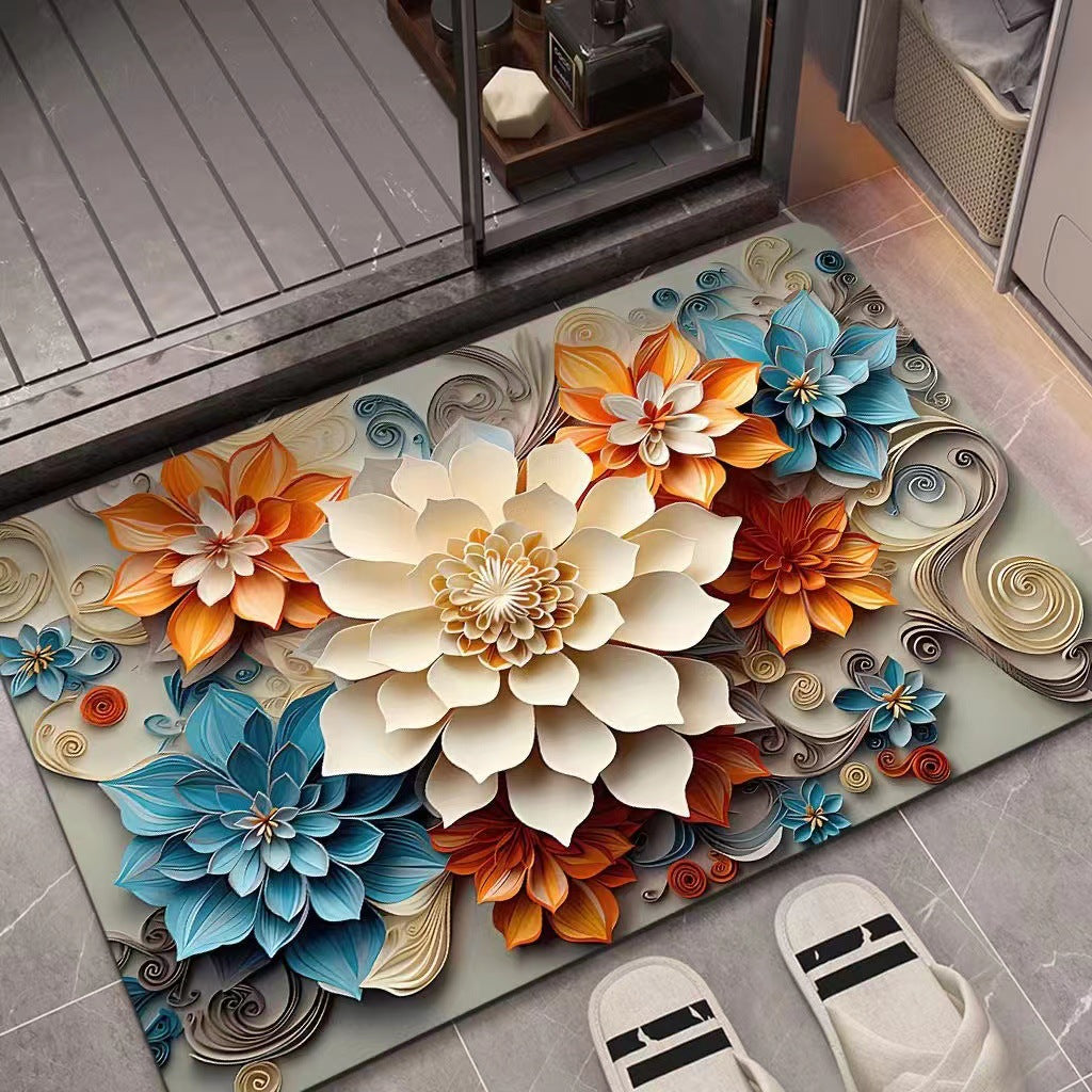 3D Textured Floral Mat Bowlift