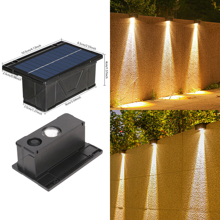 Outdoor Solar RGB Wall-Mounted Accent Lights With Dual-Beam Waterproof Design Bowlift