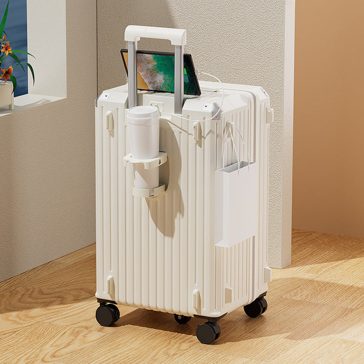 Unisex Smart Tech-Integrated Hardshell Carry-On Suitcase Bowlift