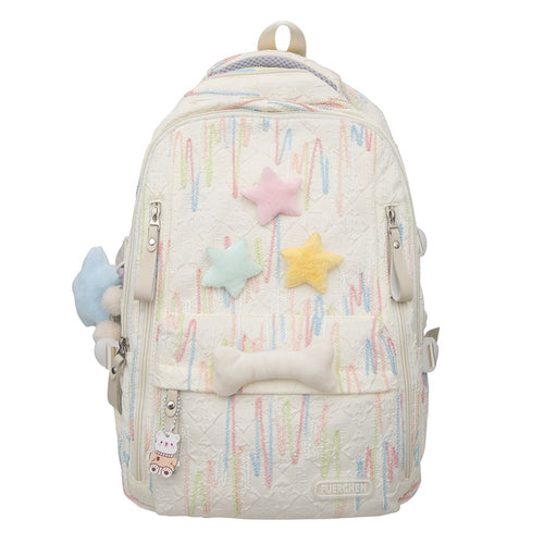 Playful Character Embellished Backpack Bowlift