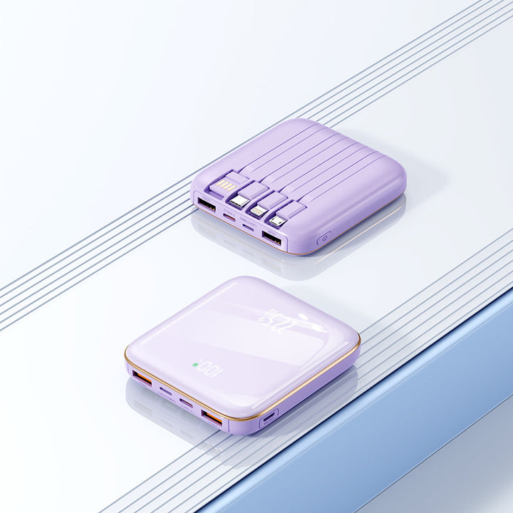 Portable power bank with innovative fast charging function and five-port design Bowlift