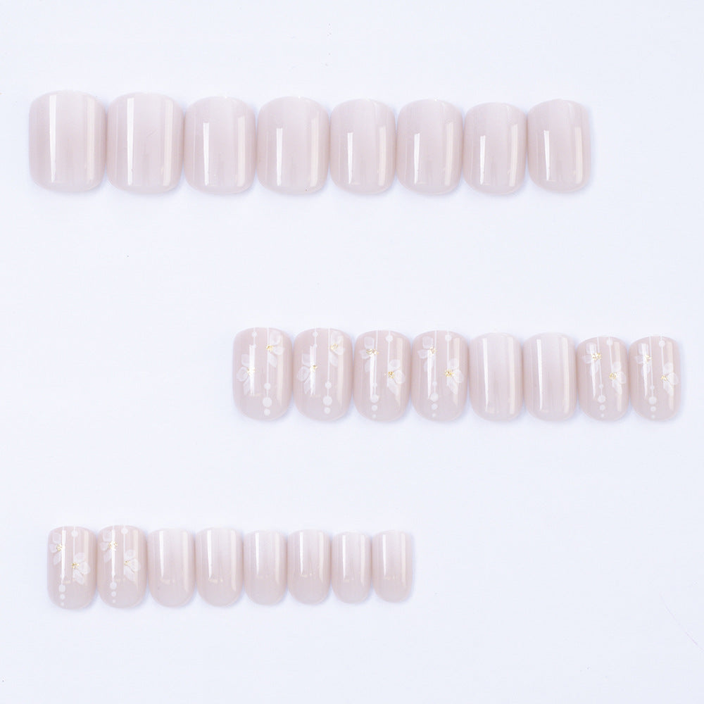 Delicate artificial nails with floral details Bowlift