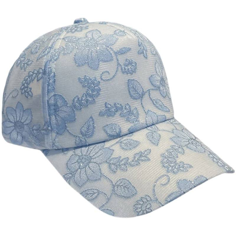 Women's Floral Embroidered Baseball Cap Bowlift