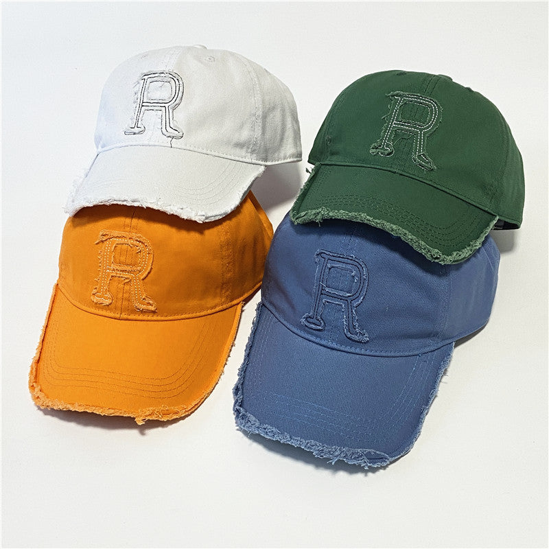 Women's Distressed Embroidered Baseball Cap Bowlift