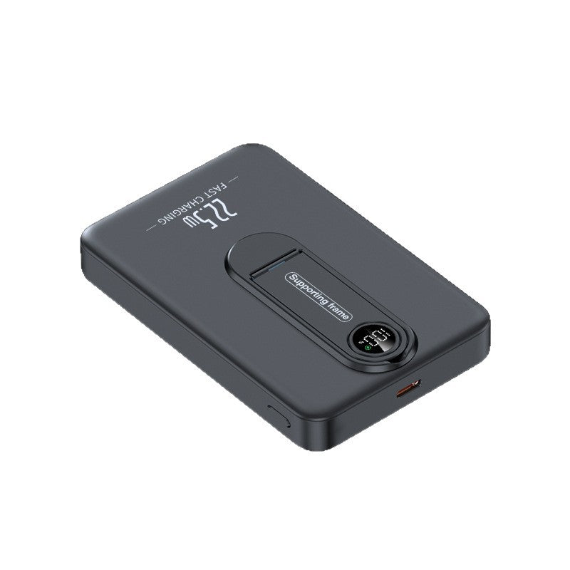 Portable Qi charging power bank with integrated fast charging function and digital display Bowlift