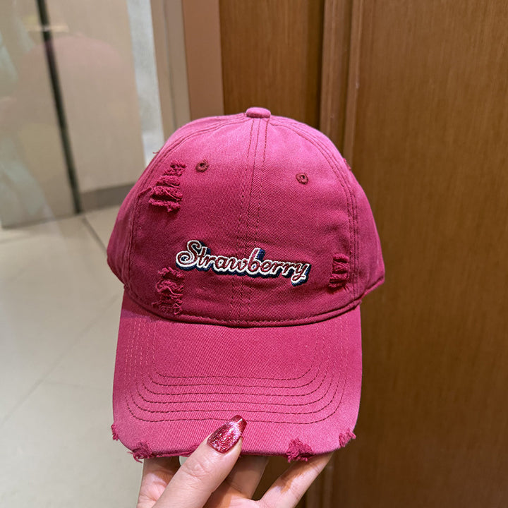 Women's Distressed Cotton Cap Bowlift