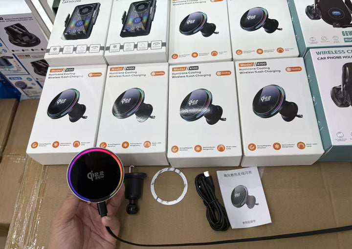 Unisex Magnetic Smartphone Holder with Fast Wireless Charger Bowlift